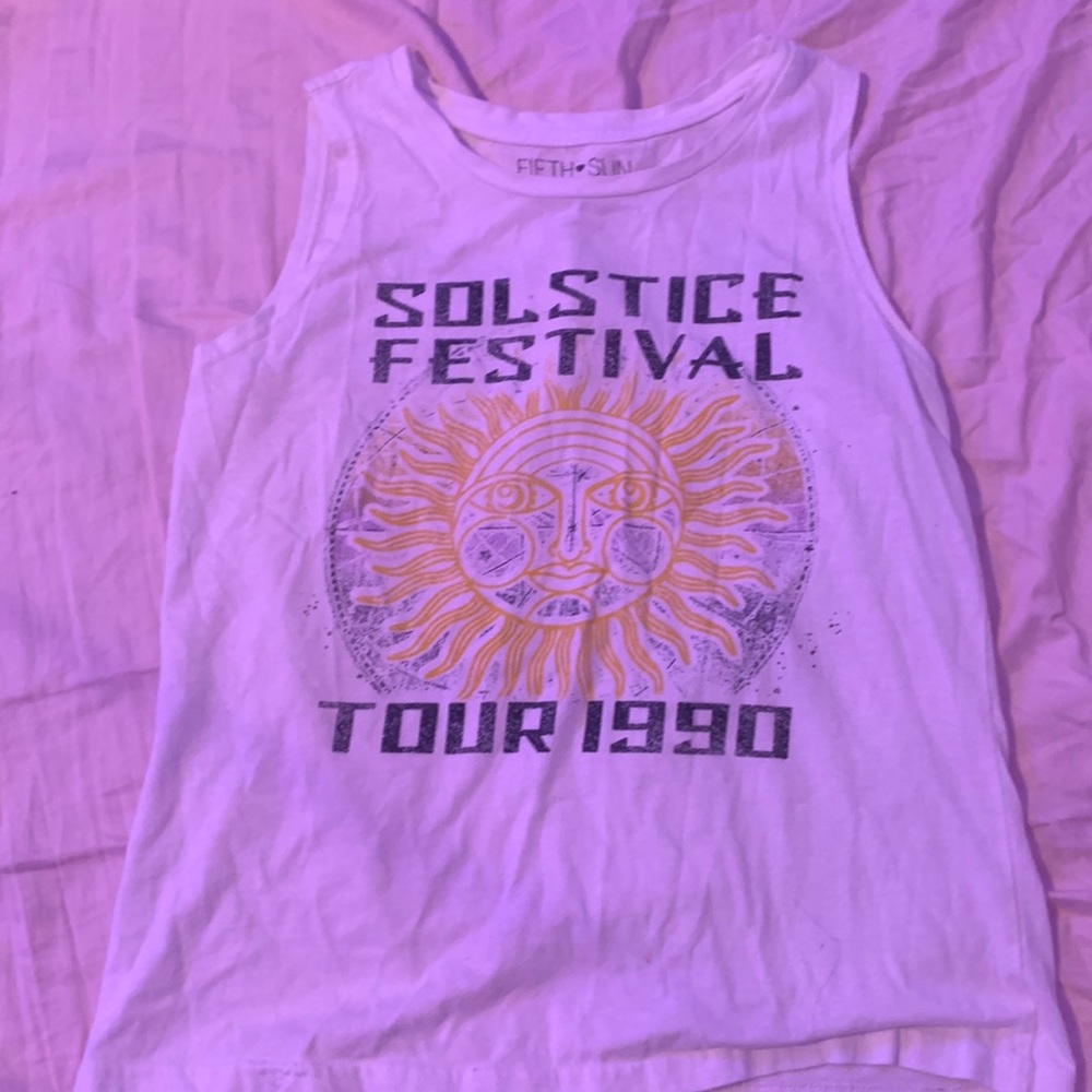 womens graphic sleeveless non-crop tank top